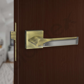 Plantex Heavy Duty Door Lock for Bathroom/Balcony/Office with Baby Latch/Mortise Keyless Door Lock (7082 – Brass Antique/Satin Black Matt)