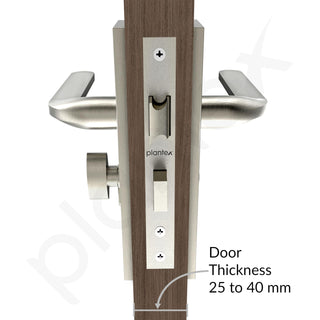 Plantex Heavy-Duty Door Locks - Main Door Lock Handle Set/ 6-Lever Lock Mechanism with 3 Years of Warranty/Mortise Lock with 3 Keys (8060 - Matt)