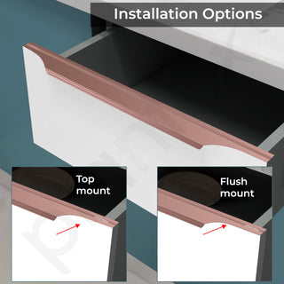 Plantex Profile Handle for Kitchen Cabinet/20 Inch Alluminium Drawer Profile Handle/Wardrobe Pull Handle for Home/Office/Hotel - Pack of 2 (Rose Gold)