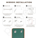 Plantex Aluminium Frame Mirror for Wall/Rectangle Wall Mount Mirror for Bedroom/Dressing Room/Living Room/Entryway - (18x24 Inch-Rose Gold)
