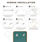 Plantex Aluminium Frame Mirror for Wall/Rectangle Wall Mount Mirror for Bedroom/Dressing Room/Living Room/Entryway - (18x24 Inch-Gold)