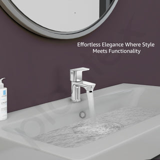 Plantex Pillar Tap for Bathroom with Water Saving Aerator/Single Lever Tap for Wash Basin with Teflon Tape/Tap for Table Top Deck Mount Pillar Tap - Pack of 1 (Chrome)