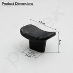 Plantex Knobs for Drawers/Drawer Knobs/Rectangle Knob for Cabinets/Pull-Push Knob for Kitchen/Bedroom/Drawer - Pack of 6 (DC-Black & Z-Black)