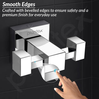 Plantex 304 Grade Stainless Steel Hooks for Hanging Clothes and Towel in Bathroom/Living Room/Bathroom Accessories - Splash (Chrome)