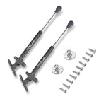 Plantex 10 Inch Soft Close Hydraulic Gas Spring Stay Strut Pneumatic Lift Support/Cabinet Hinges Support/Capacity 5 KGS (50 N) - Pair of 1 (2 Pcs) (Silver)