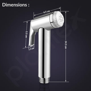 Plantex ABS Jet Spray Gun/Health Faucet for Toilet/Hand Spray for Bathroom/Toilet Jet Spray Gun- Pack of 1 (Chrome)