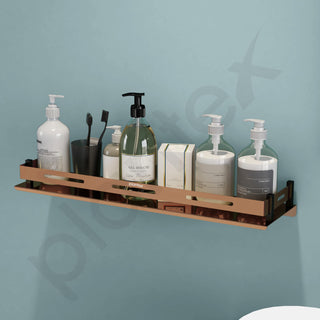 Plantex Stainless Steel Shelf for Bathroom/Multipurose Bathroom Shelf/Stand/Rack/Bathroom Organiser (18 x 5 Inch, PVD Rose Gold)