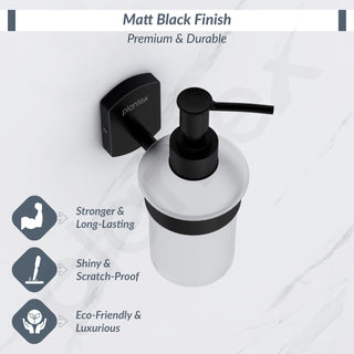 Plantex 304 Grade Stainless Steel Liquid Soap Dispenser/Shampoo Dispenser/Handwash Dispenser/Bathroom Accessories - Parv (Black)