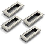 Plantex Sliding Door Handle/Concealed Handle for Sliding Door/96mm Concealed Handle for Wardrobe/Kitchen Cabinet - Pack of 4 (Satin)