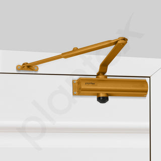 Plantex Aluminium Door Closer - Hydraulic Automatic Soft Close for Hotel/Home/Office - ISO 9001 Certified (MI-200, Capacity - 55 kg, Golden)