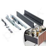 Plantex Tandem Box Drawer for Kitchen/Soft Close Tandem Box for Modular Kitchen/Tandem Basket/Load Capacity Upto 45 Kg - Grey (20 x 6 inch)