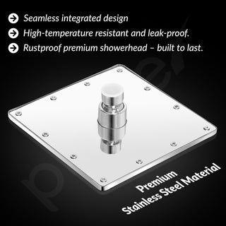 Plantex Stainless Steel Overhead Shower 6 x 6 inch with Water-Saving Technology/High pressure Rain Shower Head without Shower Arm/Bathroom Shower -(Elegance-Chrome)
