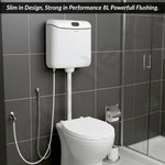 Plantex Single Flushing Cistern for Bathroom/Flush Tank for Toilet with 8 Ltr Water Capacity/Polypropylene Toilet Flush Tank - Pack of 1 (White)