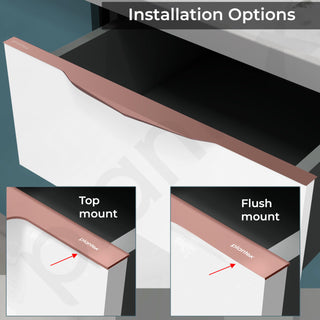 Plantex Profile Handle for Kitchen Cabinet/28 Inch Alluminium Drawer Profile Handle/Wardrobe Pull Handle for Home/Office/Hotel - Pack of 1 (Rose Gold)