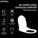Plantex Hygienic Toilet Combo/ Polypropylene Toilet Seat Cover for Bathroom/ Pure Brass Health Faucet set with 1.20 meter Hose Pipe for Toilet with Wall Hook - Combo (Chrome)