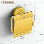 Plantex J4 Stainless Steel Toilet Paper Holder for Bathroom/Tissue Holder for Washroom/Toilet roll holder for Wall Mounted/Bathroom Accessories (PVD Gold Finish) Onix