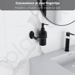 Plantex Liquid Soap Dispenser for Bathroom/304 Grade Stainless Steel Wall Mount handwash Dispenser/Shampoo Dispenser/Bathroom Accessories - Oreva (Black)