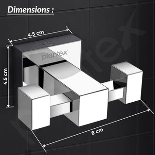 Plantex 304 Grade Stainless Steel Hooks for Hanging Clothes and Towel in Bathroom/Living Room/Bathroom Accessories - Splash (Chrome)