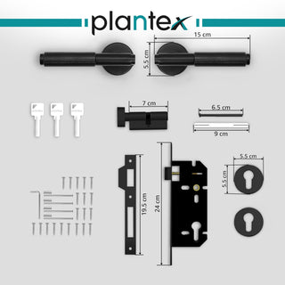 Plantex Premium Door Lock with 3 Years of Warranty by plantex/Main Door Lock/Mortise Lock Set for Home/Office/Bedroom (Black)