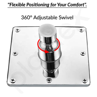 Plantex Stainless Steel Shower Head 100 mm with Water Saving Nozzle/Shower for Bathroom/Rain Shower Head for Bathroom without Arm- (Sandwich Shower-Chrome)