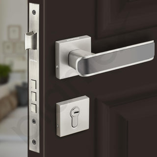 Plantex Premium Door Lock with 3 Years of Warranty/Main Door Locks for Home/Mortise Lock for Door - Main Door Lock Set (7112 - Satin White & Satin Black)