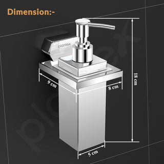 Plantex Liquid Soap Dispenser for Bathroom/304 Grade Stainless Steel Shampoo Dispenser/Handwash Dispenser/Bathroom Accessories - Pack of 1 (Delta - 2810, Chrome)