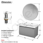 Plantex Unbreakable Plywood Vanity Set for Bathroom/Undermount Washbasin with Cabinet/Bathroom Organizer With Coupling & Mirror Cabinet With Sensor & Defogger Function - (NZBC-12)