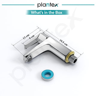 Plantex Pillar Tap for Wash Basin with Teflon Tape/Tap for Wash Basin/Water Tap-Chrome (Celesiya-1243)