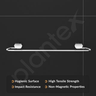 Plantex Towel Rod for Bathroom/304 Grade Stainless Steel Towel Hanger/24 inch Towel Holder/Bathroom Accessories - Pack of 1 (Delta - 2804, Chrome)