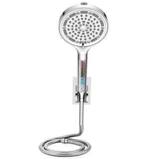 Plantex Abs Hand Shower For Bath/6 Mode Shower Hand With1.5 Meter Flexible Hose Pipe With Wall Hook-(Chrome)