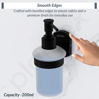 Plantex 304 Grade Stainless Steel Liquid Soap Dispenser/Shampoo Dispenser/Handwash Dispenser/Bathroom Accessories - Parv (Black)