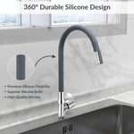 Plantex Flexible Tap for Kitchen Sink/360° Rotating Sink Tap for Basin/Flexible Tape with Teflon Tape – Deck Mount (Chrome)