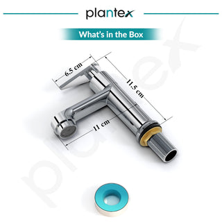 Plantex Pure Brass Pillar Tap for Wash Basin Tap/Water Tap with Water Saving Nozzle/Tap for Wash Basin-7 Year Warranty by Plantex (LEA-703-Mirror Chrome)