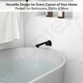 Plantex Pure Brass Bath Tub Spout/Single Lever Spout/High Flow Tap for Bathroom/Kitchen – (Black)