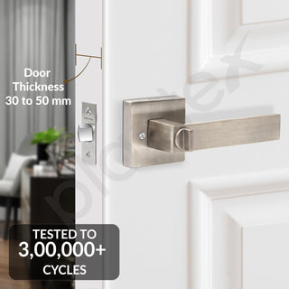 Plantex Mortise Lock Set For Home/Main Door - 3 Computerized Keys, Door Hardware - Pack Of 1 (Satin), Silver