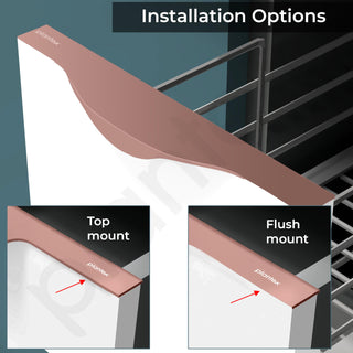 Plantex Profile Handle for Kitchen Cabinet/10 Inch Alluminium Drawer Profile Handle/Wardrobe Pull Handle for Home/Office/Hotel - Pack of 1 (Rose Gold)