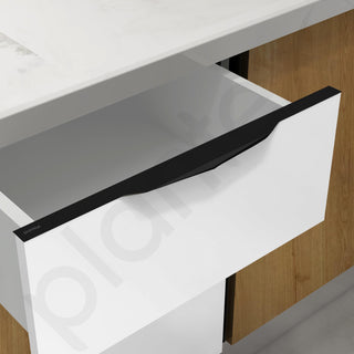 Plantex Profile Handle for Kitchen Cabinet/22 Inch Alluminium Drawer Profile Handle/Wardrobe Pull Handle for Home/Office/Hotel - Pack of 1 (Black)