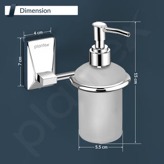 Plantex 304 Grade Stainless Steel Liquid Soap Dispenser/Shampoo Dispenser/Handwash Dispenser for Bathroom - Crystal (Chrome)