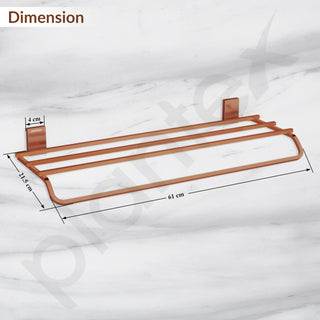 Plantex 304 Grade Stainless Steel 24-inch Towel Rack for Bathroom/Towel Shelf/Towel Stand/Bathroom Accessories (Crystal - PVD Rose Gold)