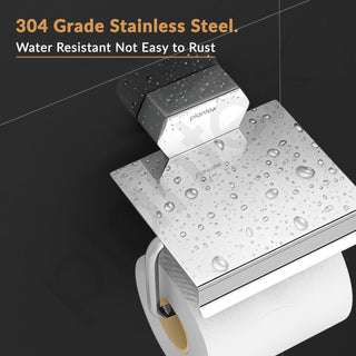 Plantex Toilet Paper Holder for Bathroom/304 Grade Stainless Steel Tissue Paper Roll Holder/Bathroom Accessories - Pack of 1 (Delta - 2809, Chrome)