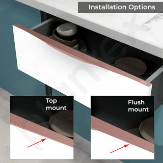 Plantex Profile Handle for Kitchen Cabinet/28 Inch Alluminium Drawer Profile Handle/Wardrobe Pull Handle for Home/Office/Hotel - Pack of 5 (Rose Gold)