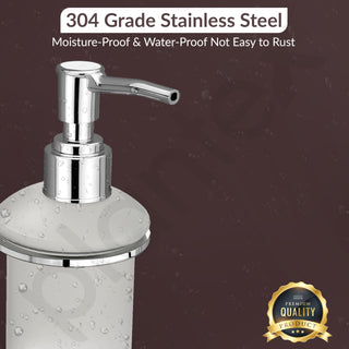 Plantex 304 Grade Stainless Steel Liquid Soap Dispenser/Shampoo Dispenser/Hand Wash Dispenser/Bathroom Accessories - Pack of 1, Squaro (Chrome)