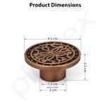 Plantex Knobs for Drawer/Round Drawer Knobs/Knobs for Cabinets/Pull-Push Knobs for Kitchen/Bedroom Drawer - Pack of 4 (DTK-301, Copper Antique)
