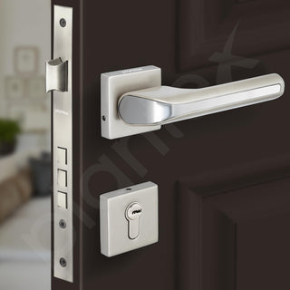 Plantex Heavy-Duty Door Lock – Main Door Lock Set with 3 Keys/Mortise Door Locks for Home/Office/Hotel – (7072-Satin White & Chrome)