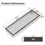 Plantex 304 Grade Stainless Steel Tile Insert Shower Drain Channel/12x4 Inches Waste Water Floor Drain/Invisible Shower Drain Channel with Cockroach Trap - (BH-4104, Chrome)