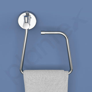 Plantex Stainless Steel Towel Ring for Bathroom/Napkin-Towel Hanger/Wash Basin/Bathroom Accessories - (Chrome-Rectangle) - Pack of 1
