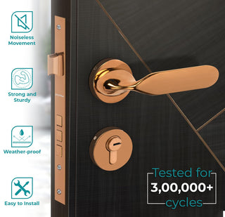 Plantex Premium Door Lock with 3 Years of Warranty/Main Door Locks for Home/Mortise Lock Set for Home (7106 - PVD Choco)