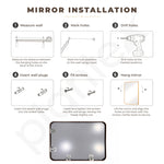 Plantex Aluminium Frame Mirror for Wall/Rectangle Wall Mount Mirror for Bedroom/Dressing Room/Living Room/Entryway - (24x32 Inch-Gold)
