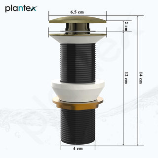 Plantex Pure Brass Waste Coupling for Wash Basin/5 inch Drain Out let System Fully Thread Pop up Coupling for Wash Basin - Pack of 1 (Brass Antique)