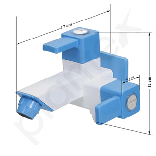 Plantex ABS Plastic ES-117 Single Lever 2 in 1 tap for Kitchen with Plastic Flange for Bathroom Wash Basins (Blue & White)